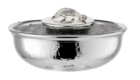 Hand-hammered Silver Caviar Bowl